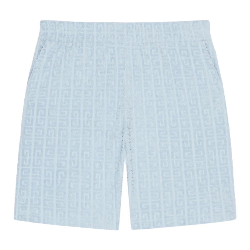 Givenchy Blauwe Shorts met 4G Patroon Blue Heren