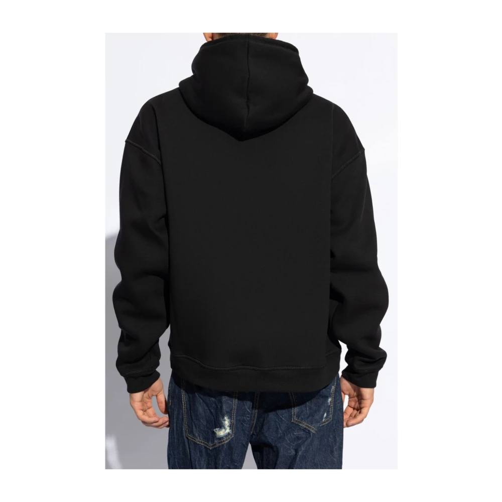Dsquared2 Zwarte hoodie met witte print Black Heren