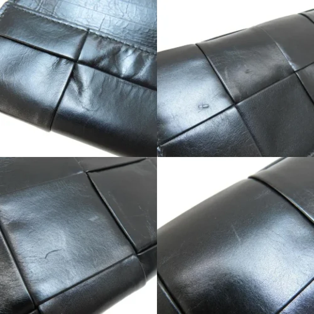 Bottega Veneta Vintage Pre-owned Leather wallets Black Dames
