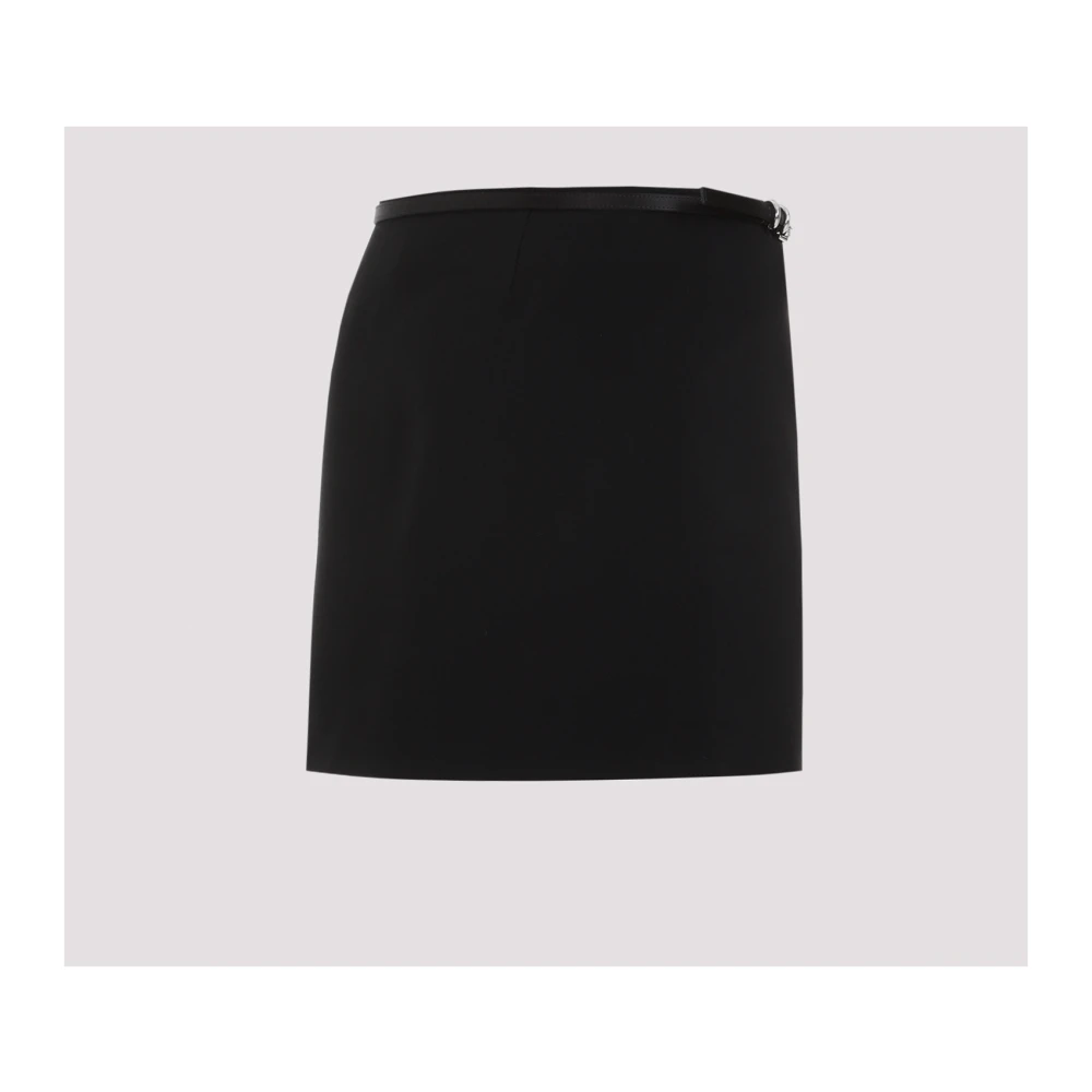 Givenchy Zwarte Mini Wrap Rok Black Dames