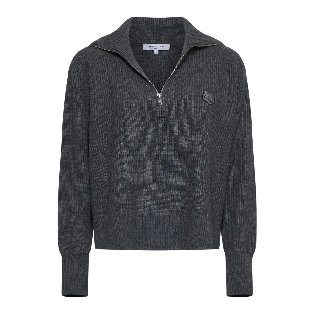 Maison Kitsuné Stijlvolle Sweaters Collectie Gray Dames