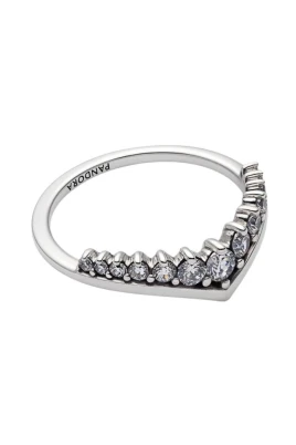 Wishbone-ring med cubic zirconia