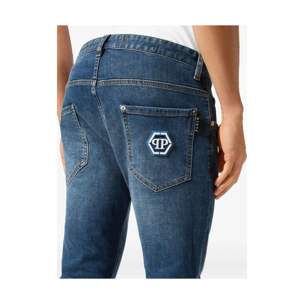 Philipp Plein Indigo Blue Skinny Cut Jeans Blue Heren