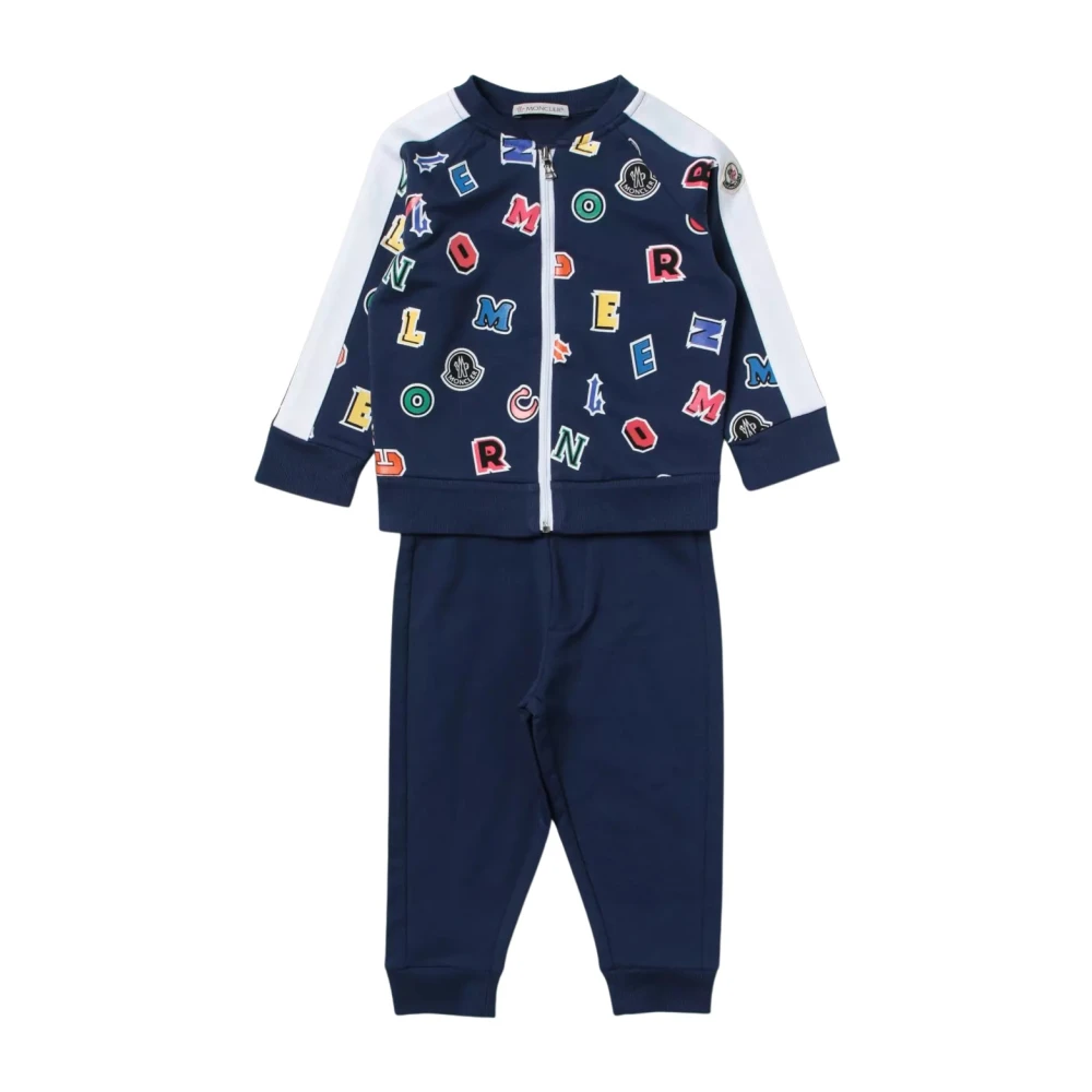 Moncler Färgglatt Mönster Barn Tracksuit Set Blue, Unisex