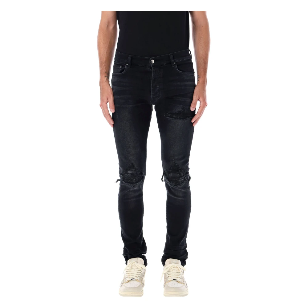 Amiri Vintage Zwarte Bandana Jacquard Skinny Jeans Black Heren