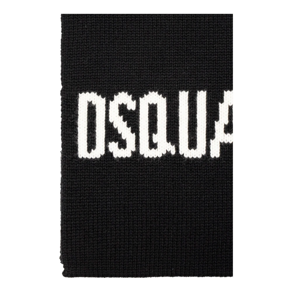 Dsquared2 Wollen sjaal Black Heren