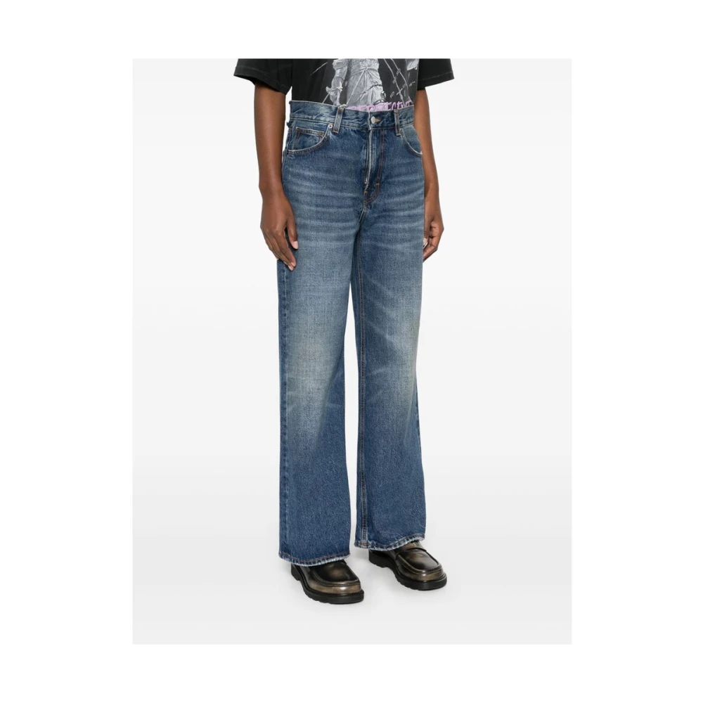 Haikure Indigo Blue Straight Jeans Blue Dames