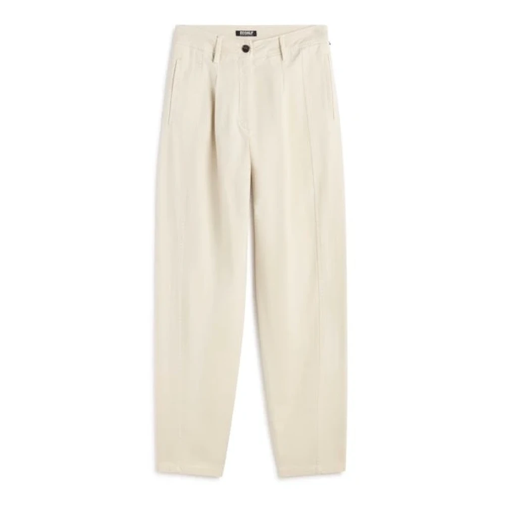 Ecoalf Baggy Broek met Plooien en Zakken Beige Dames