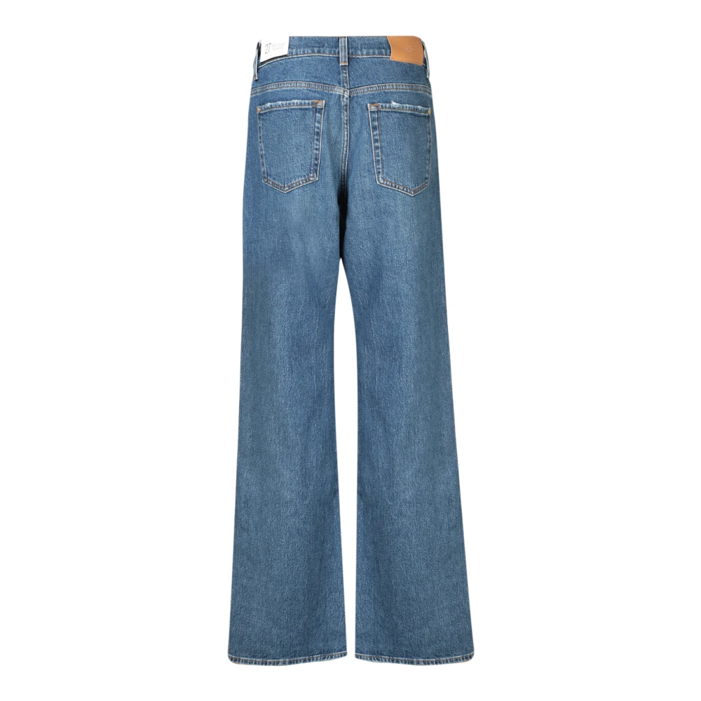 7 For All Mankind Wijde Jeans Denim Blue Dames