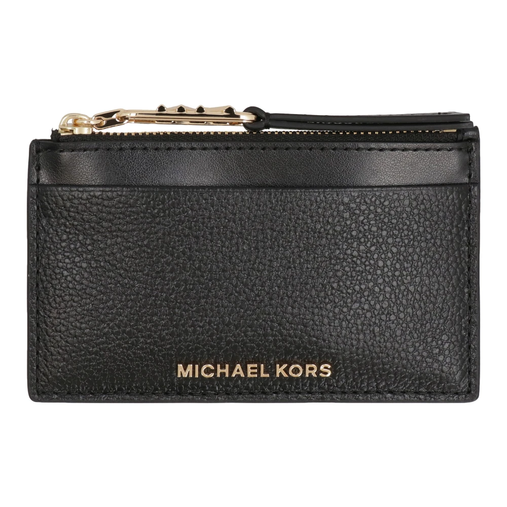 Michael Kors Korrelig Leren Kaarthouder met Voorvak Black Dames