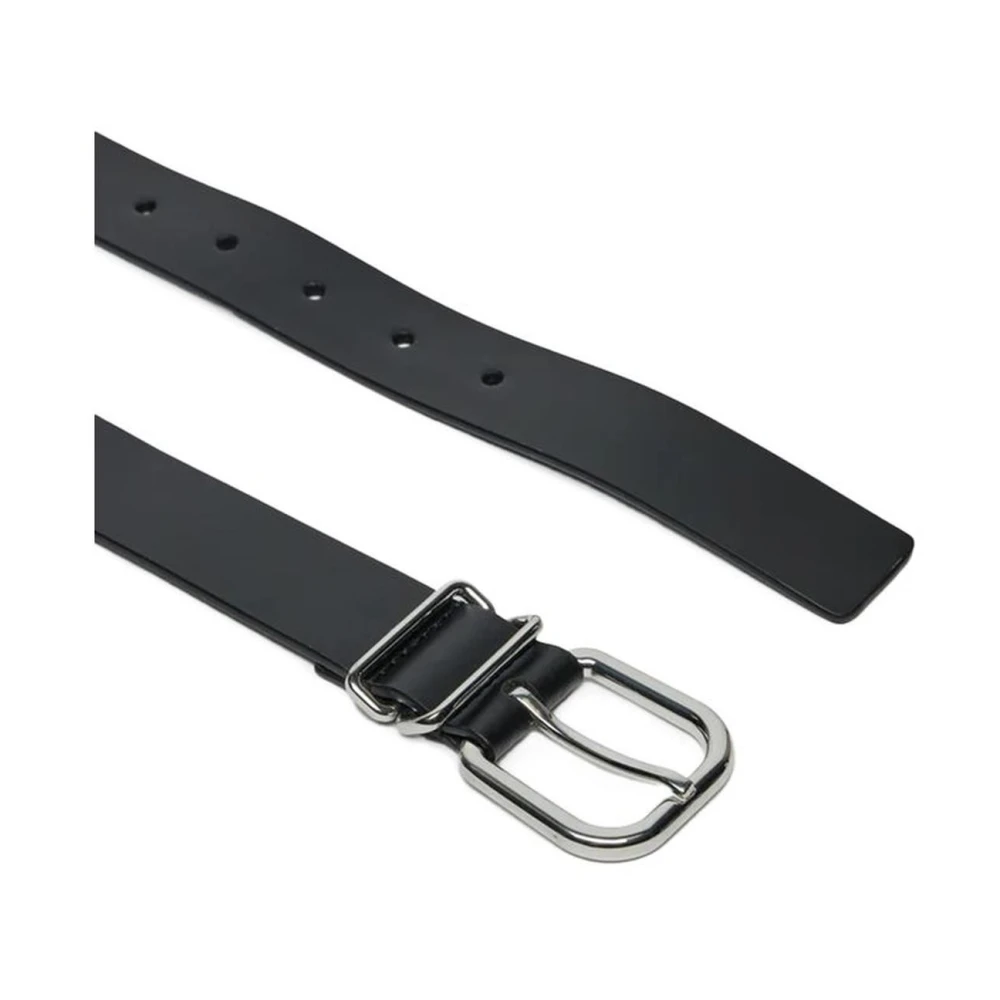 Tommy Hilfiger Stijlvolle Leren Riem Collectie Black Dames