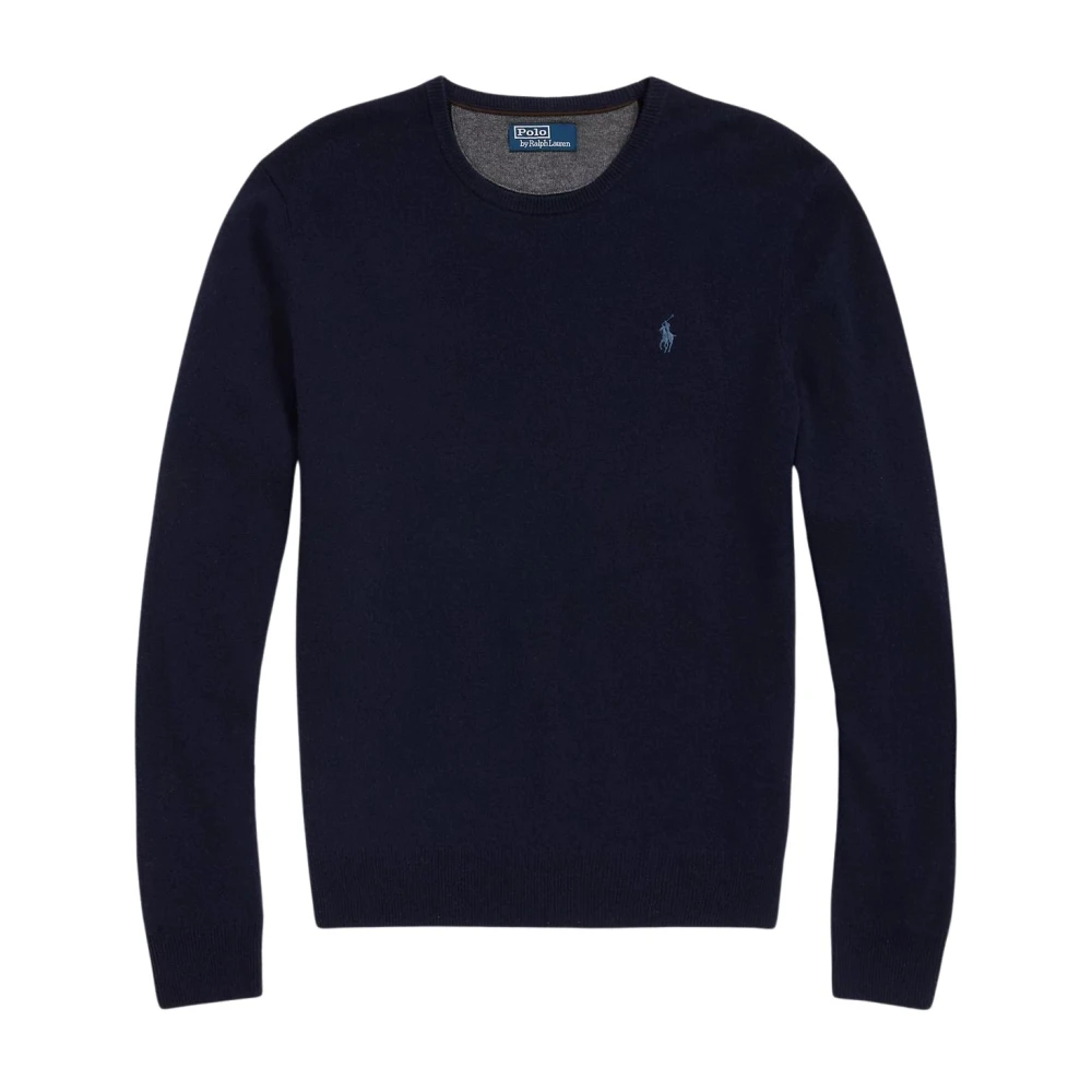 Polo Ralph Lauren Blå Ull Crew Neck Sweater
