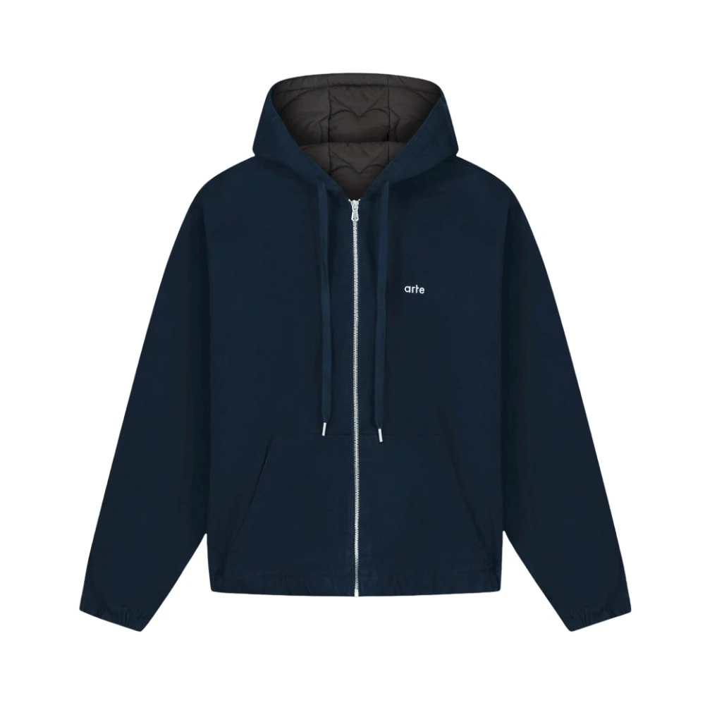 Arte Antwerp Omkeerbare Hoodie Klassiek & Gedurfd Blue Heren