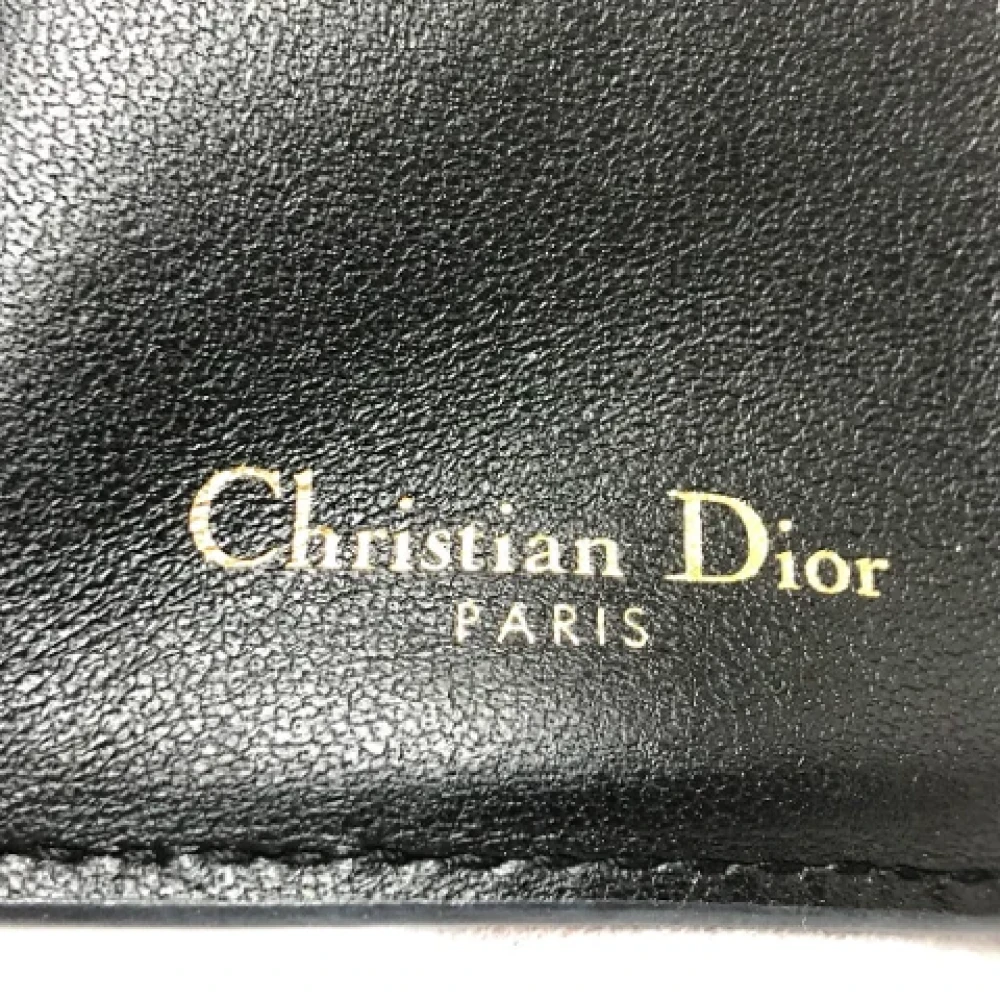 Dior Vintage Pre-owned Leather wallets Black Dames
