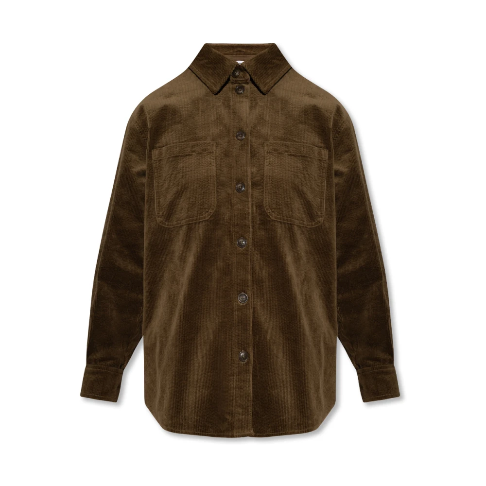 Samsøe Corduroy overhemd Green Dames