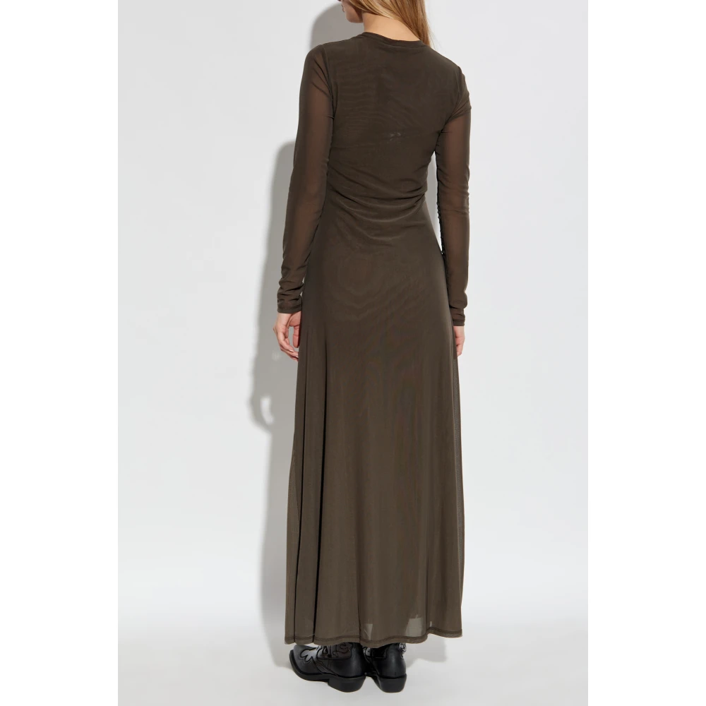 Samsøe Saandrea Maxi Jurk Brown Dames