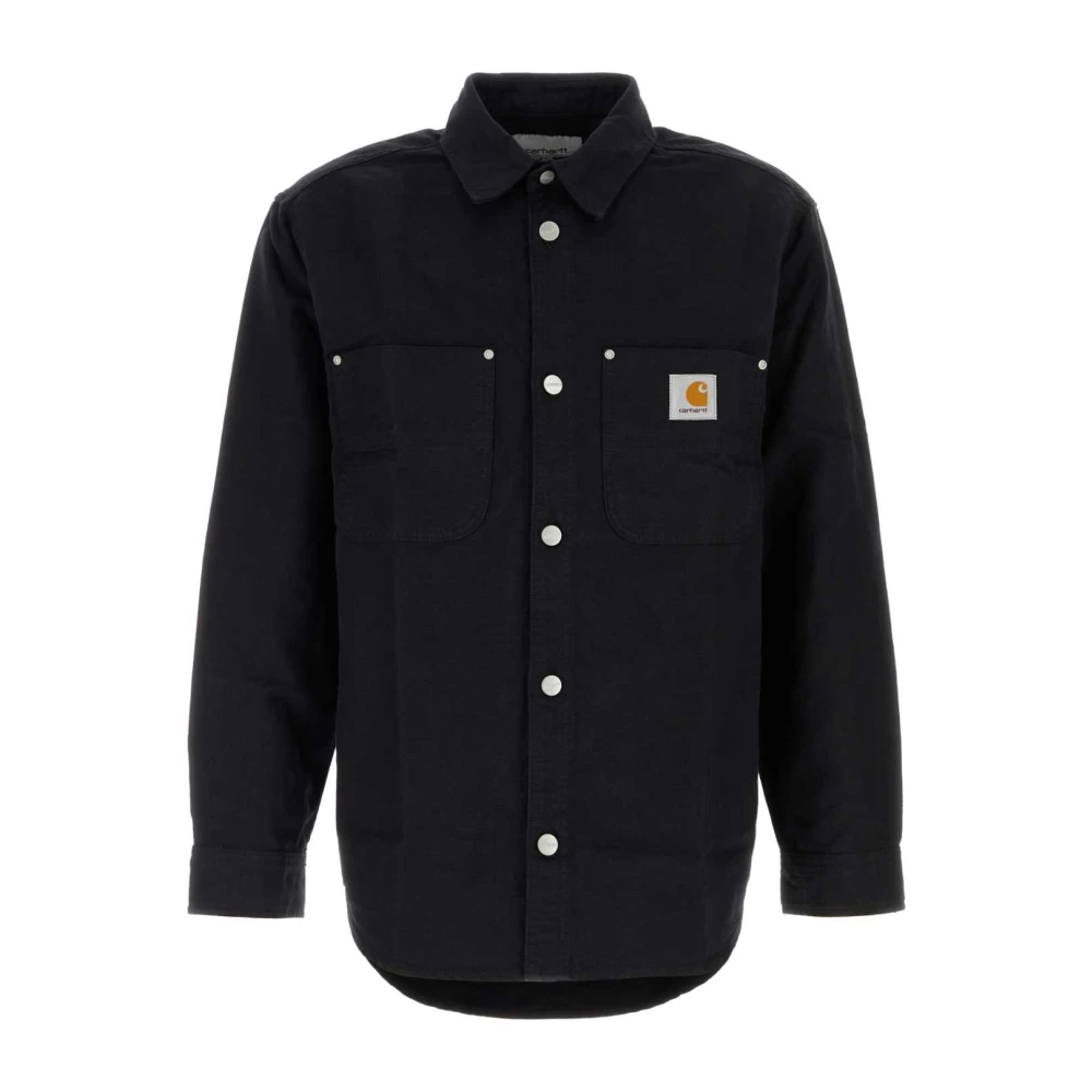 Carhartt WIP Zwarte Denim Shirt Jas Black Heren