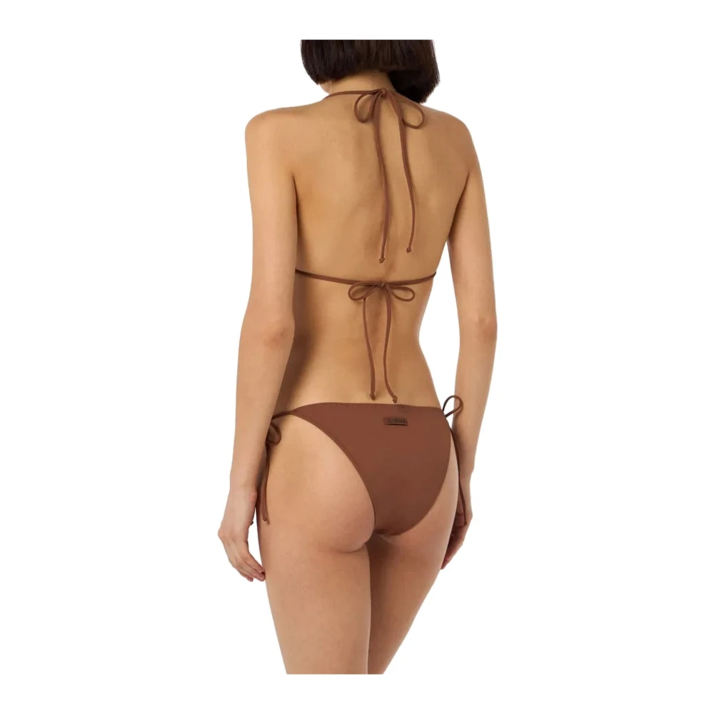 MC2 Saint Barth Kanten Slipjes Set Zwart Wit Brown Dames