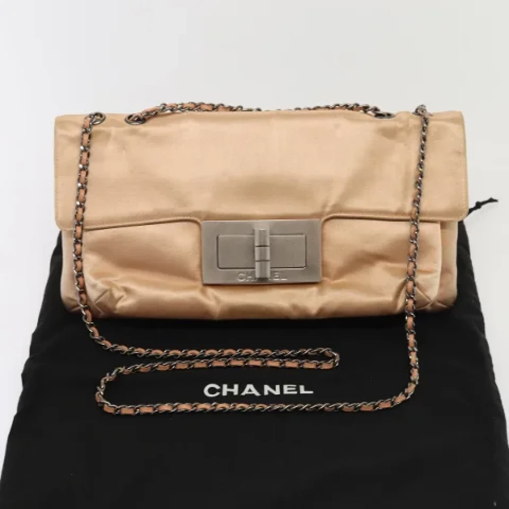 Chanel Vintage Pre-owned Fabric shoulder-bags Beige Dames