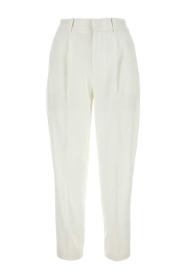 white-stretch-polyester-pant