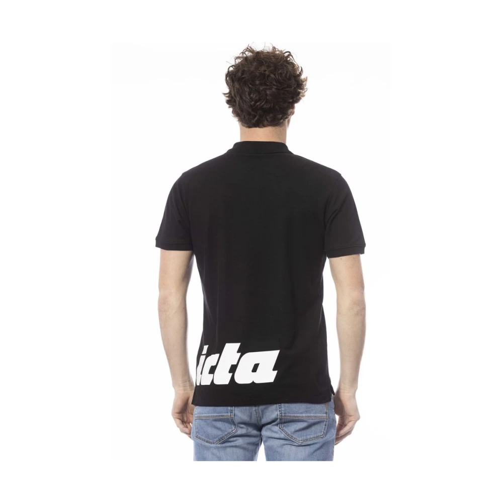 Invicta Zwart Katoenen Poloshirt met Logo Black Heren