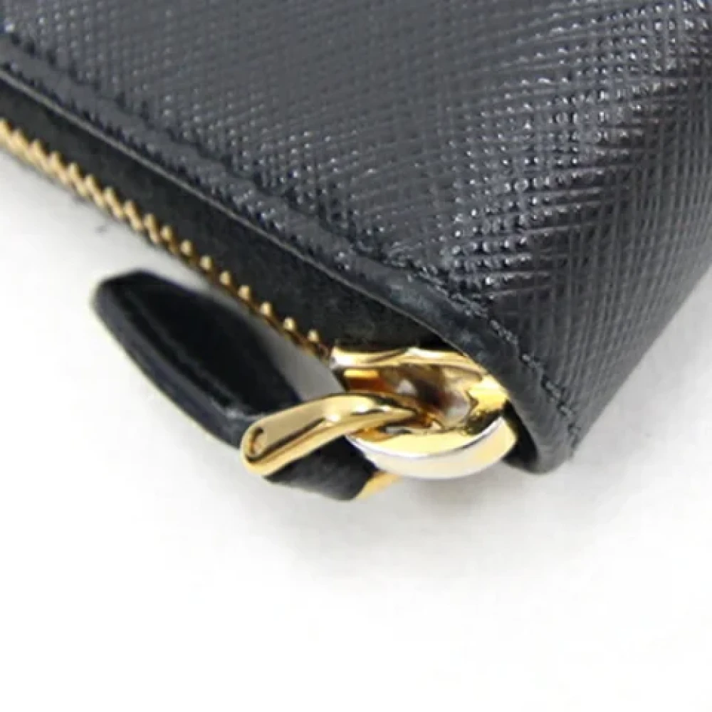 Prada Vintage Pre-owned Leather wallets Black Dames