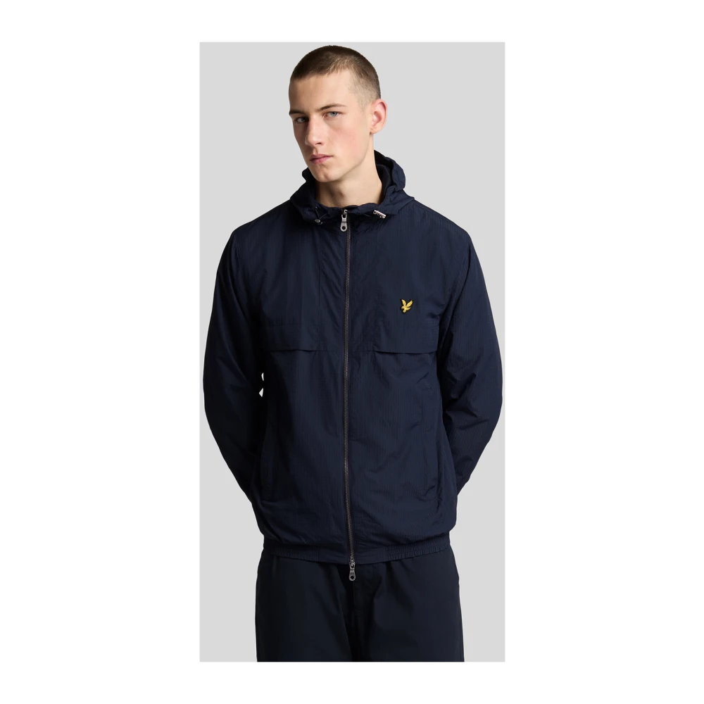 Lyle & Scott Jassen Lichtgewicht Ripstop Jas Blue Heren
