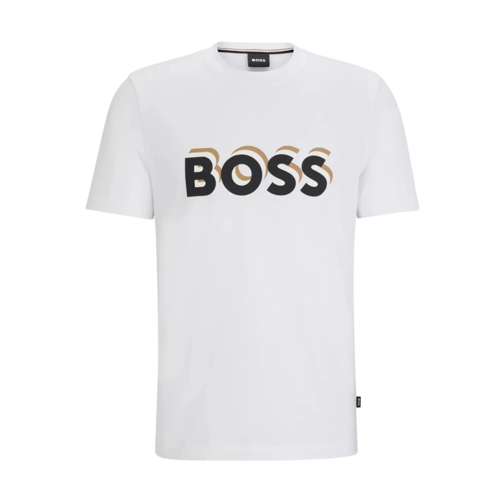 Boss Katoenen T-Shirt White Heren