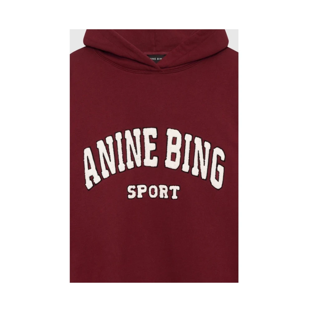 Anine Bing Rode Hoodie Sport Alec Red Dames