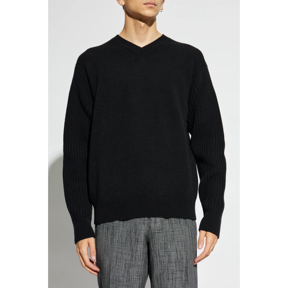 Salvatore Ferragamo V-hals trui Black Heren