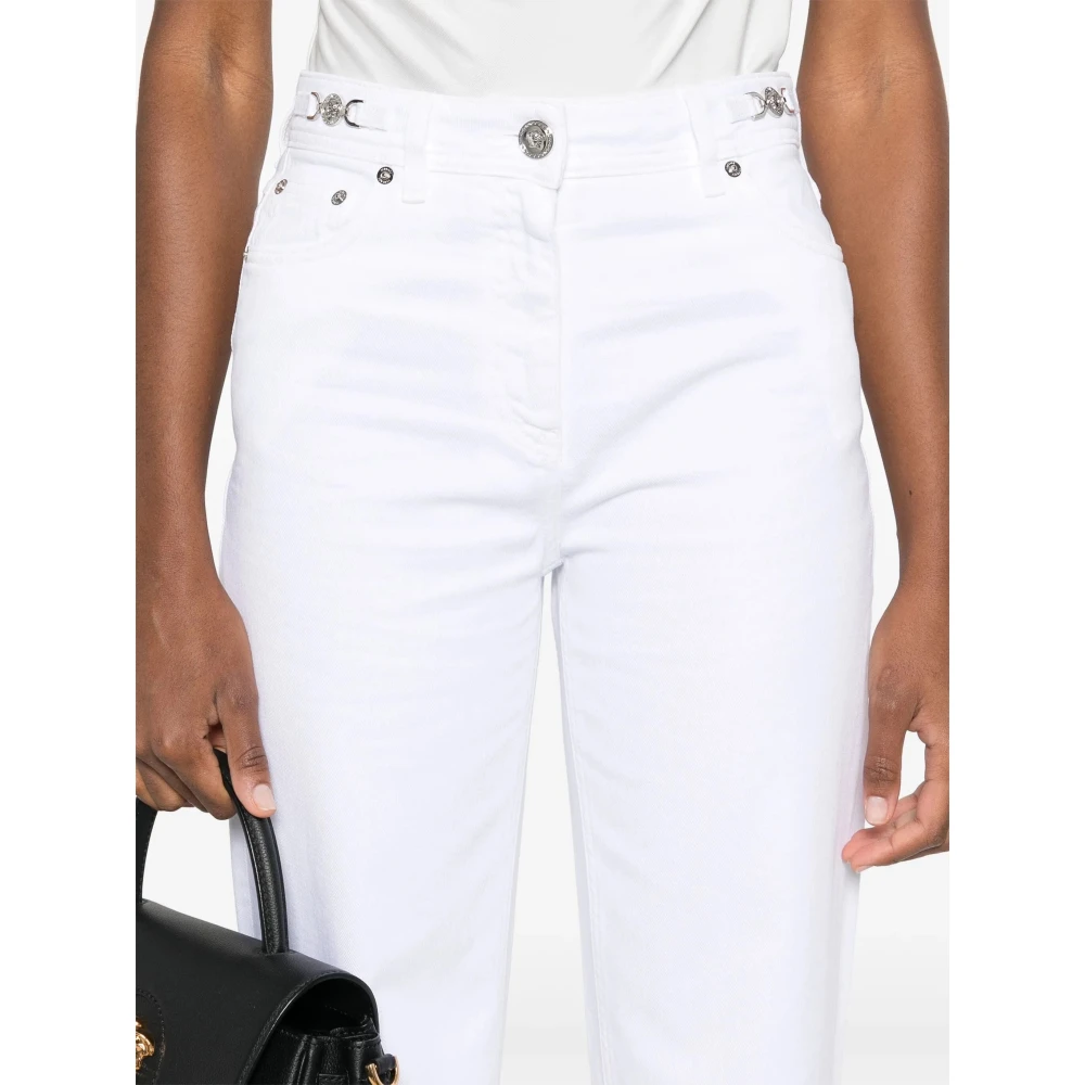 Versace Witte Denim Jeans White Dames