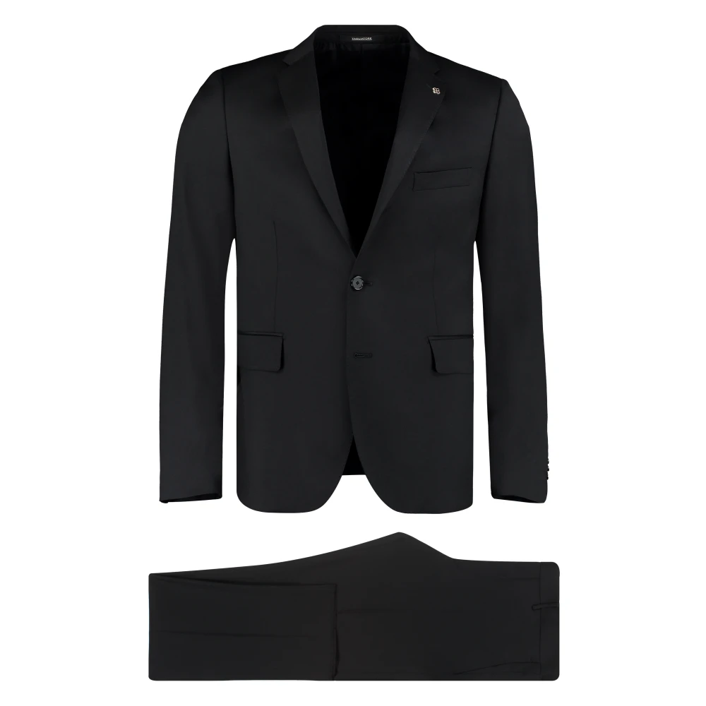 Tagliatore Klassiek tweedelig kostuum van zuivere wol Black Heren
