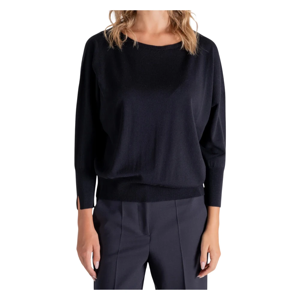 Zanone Oversized Blauwe Trui Blue Dames
