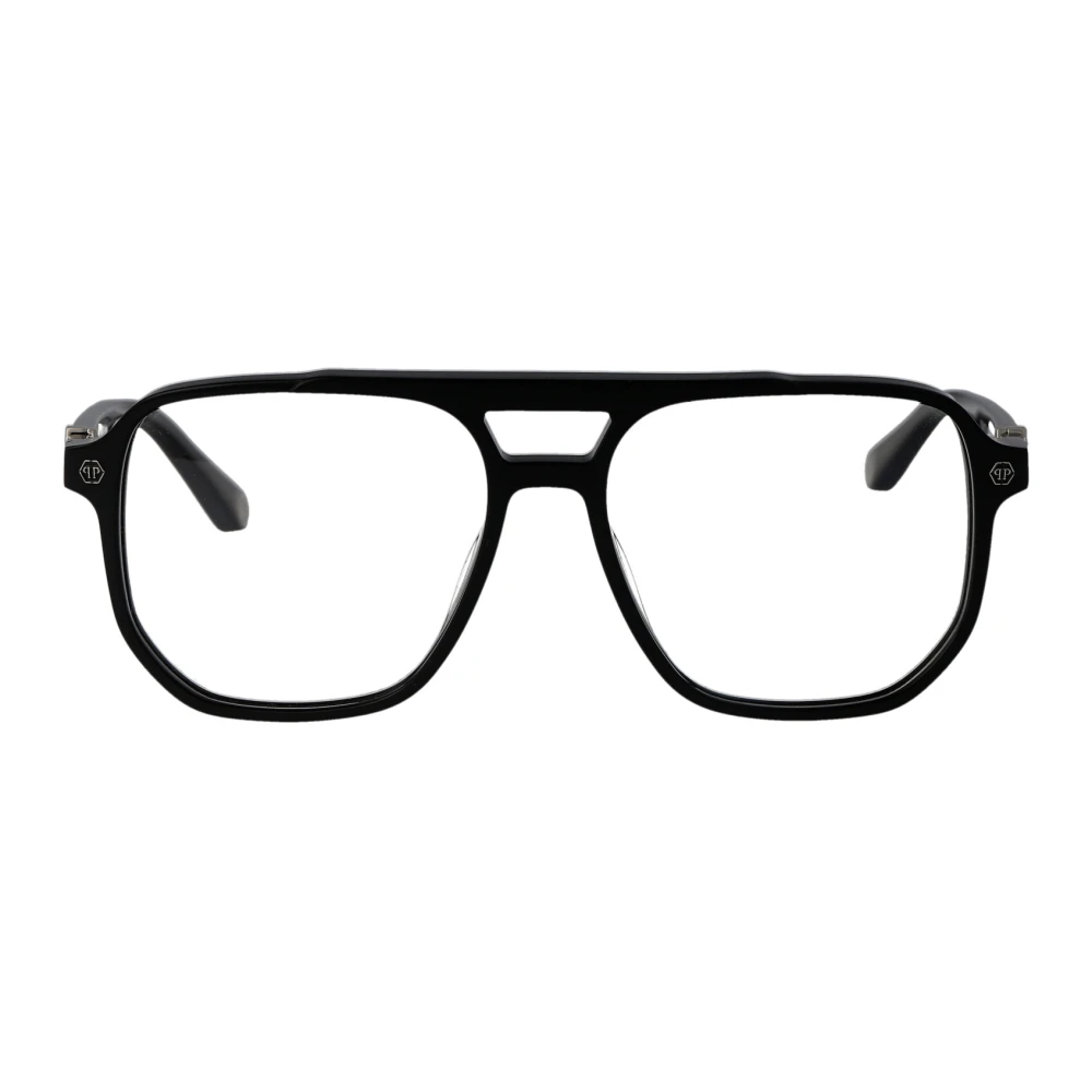 Philipp Plein Men's Black Glasses, 56 Mm, Stylish Optical Glasses For