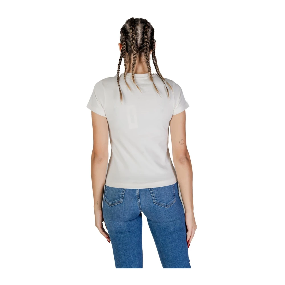 Guess Geborduurd Logo T-shirt voor Vrouwen White Dames