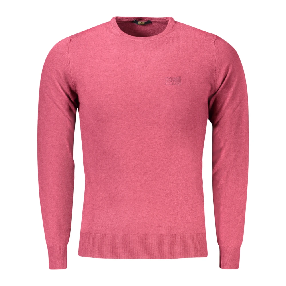 Cavalli Class Red Round-Neck Knitwear, Male, L, Txm60a Crewneck