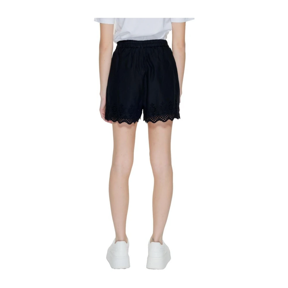 Only Katoenmix Dames Shorts Collectie Black Dames