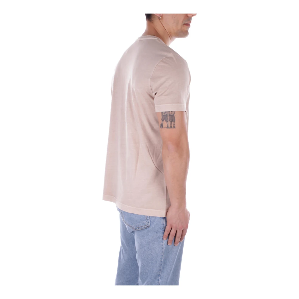 Fay Voorzijde Logo Zak T-shirt Zand Beige Heren