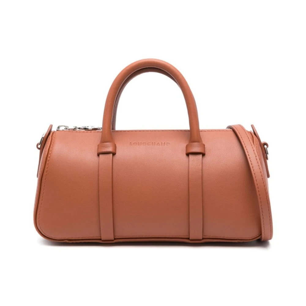 Longchamp Brandy Leren Tote Tas Brown Dames