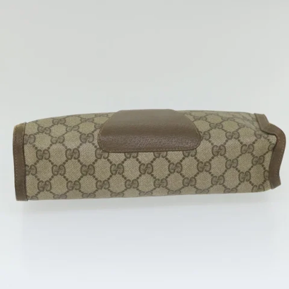 Gucci Vintage Pre-owned Canvas clutches Beige Dames