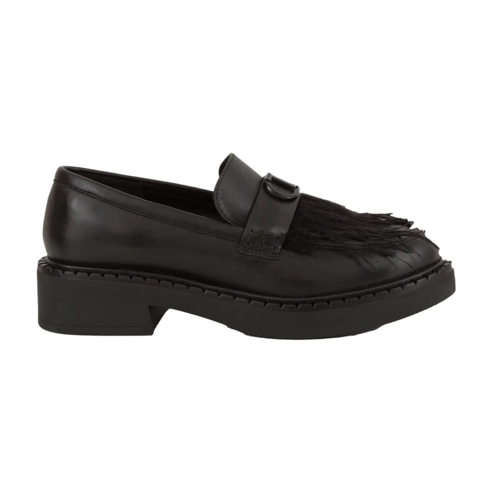 Twinset Black Loafers, Female, 7 Uk, Loafer Shoes