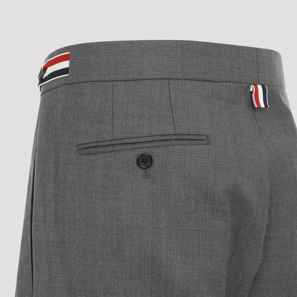 Thom Browne Grijze Wol Skinny Broek Gray Heren