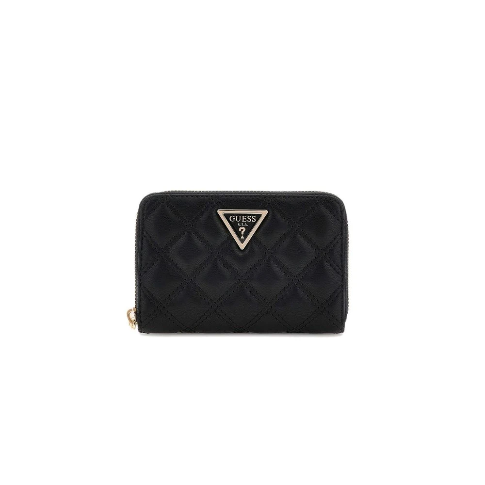 Guess Women's Black Wallets & Cardholders, One Size, Giully Ii Slg Med Zip Around