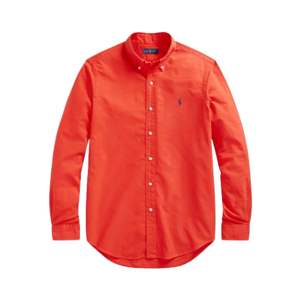 Polo Ralph Lauren Slim Oxford Shirt in Tomaatrood Red Heren