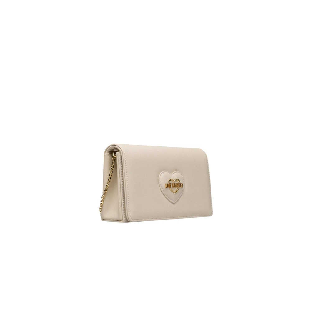 Love Moschino Crossbody tassen met kettingsluiting Beige Dames