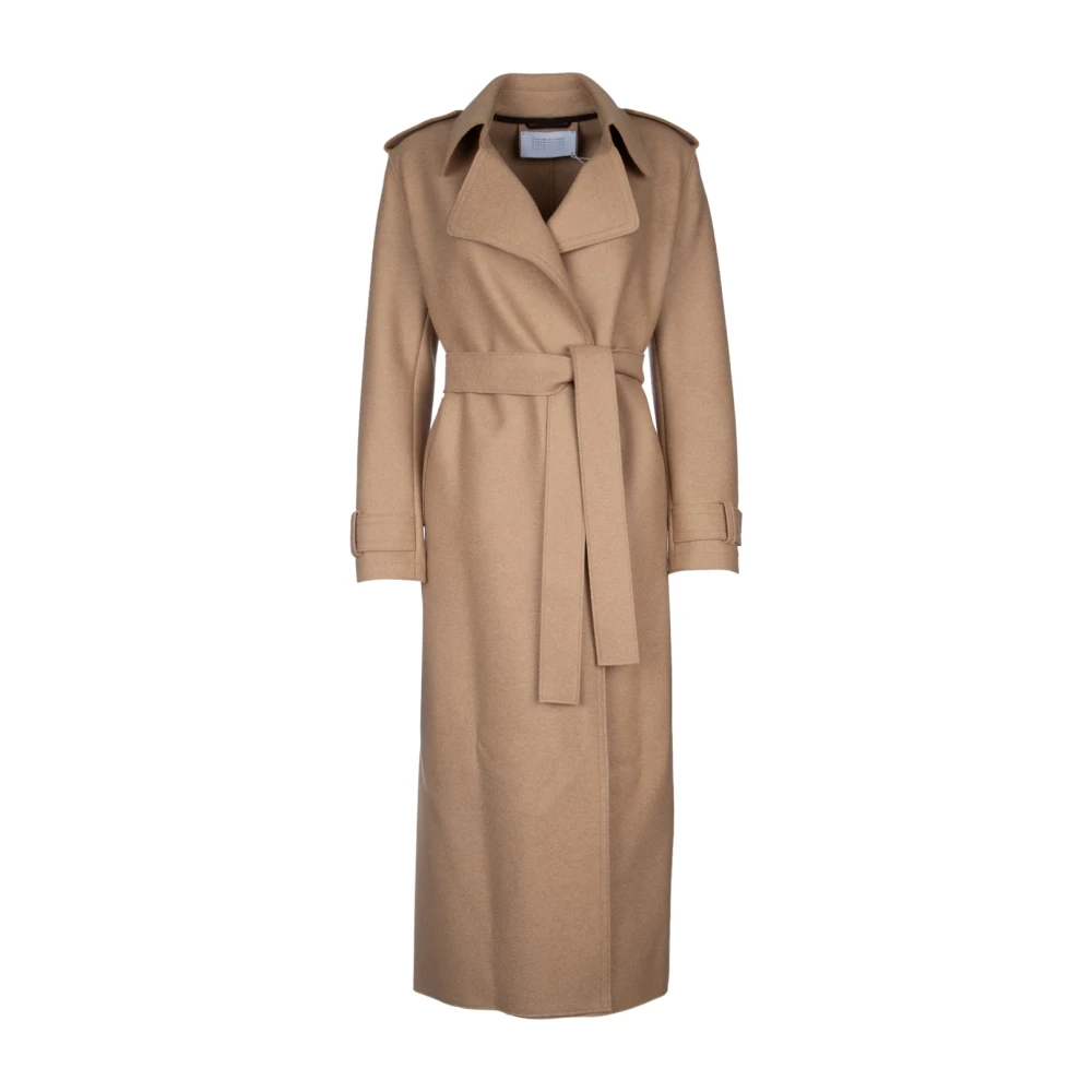 Harris Wharf London Stijlvolle lange trenchcoat voor dames Beige Dames