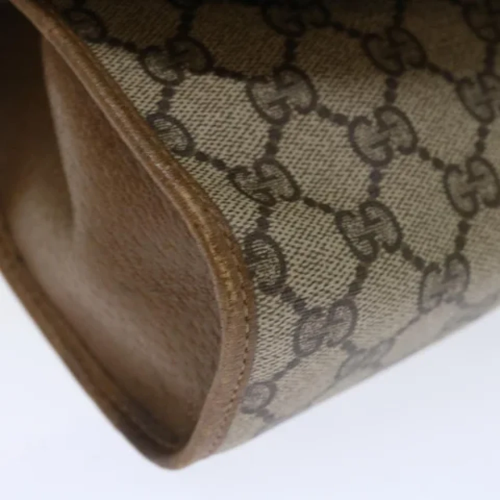 Gucci Vintage Pre-owned Leather clutches Beige Dames