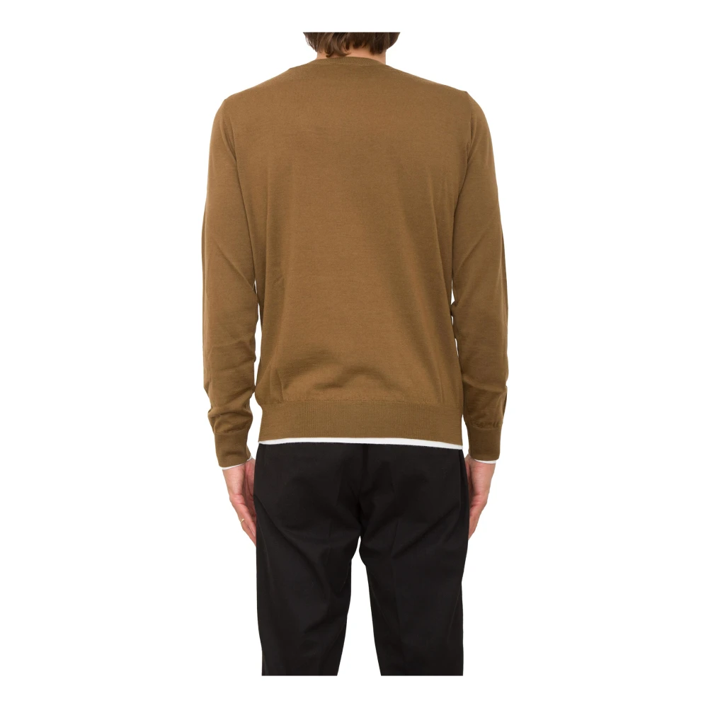 Paolo Pecora Bruine Crewneck Sweater Brown Heren