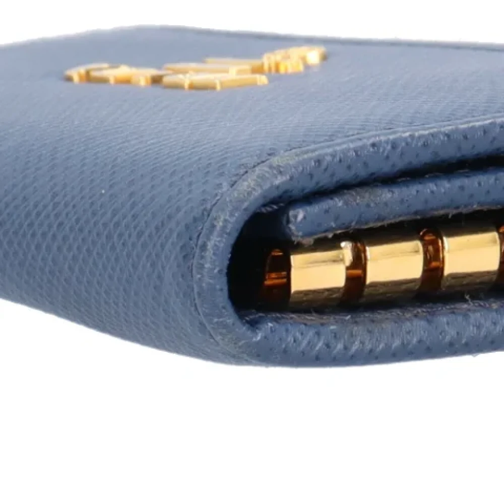 Prada Vintage Pre-owned Leather key-holders Blue Heren