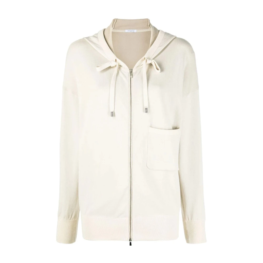 Malo Multicolor Zip-up Cardigan Sweater Beige Dames